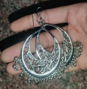 Silver Tone Dangle Earrings