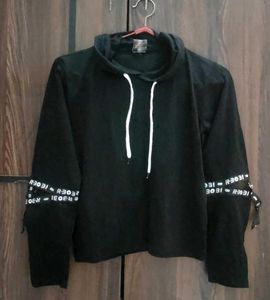 Black Graphic Hoodie