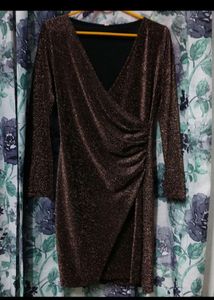 Shimmer Wrap Party Dress
