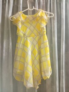 Cute Yellow Plaid Dress