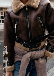 Brown Faux Leather Jacket