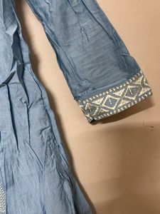 Blue Embroidered Kurta 🩵