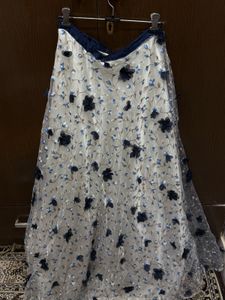 Elegant Floral Ethnic Frill Skirt