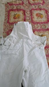 White Denim Overalls