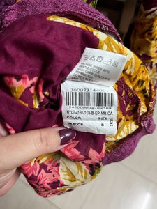 Beautiful Maroon Top With Handwork In Front