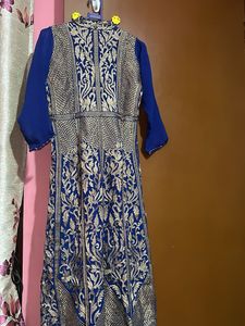 Royal Blue Embroidered Kurta Set &amp; Dupatta