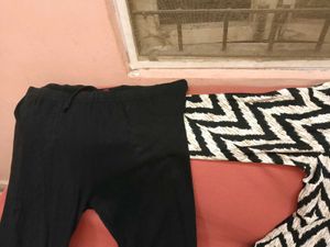 New ChicChevron FullFlare AnarkaliKurti+Leggin+Dup
