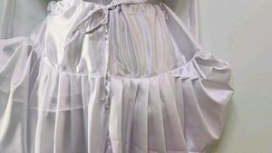 White Satin Dhoti Suit