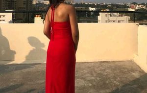 Halter Neck Bodycon Solid Midi Dress