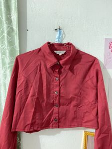 Pink Cropped Shirt