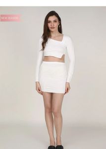 bodycon White Co-ord Set