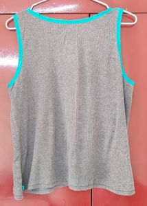 Jockey Women Charcoal Grey Solid Lounge Tank Top