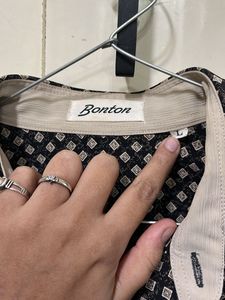 Patterned Button-Down Shirt