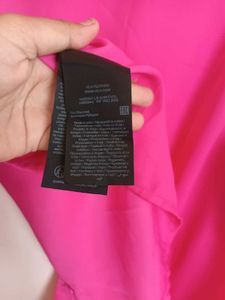 Pink Satin Oversized Shirt