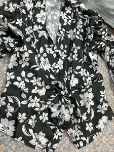 Floral Print V Neck Top