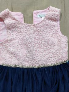 Pink &amp; Navy Party Dress