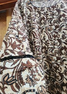 Brown Kurti And Pant Set