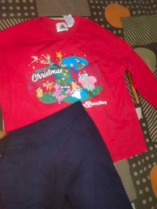 Girl Disney Top And Pants Set