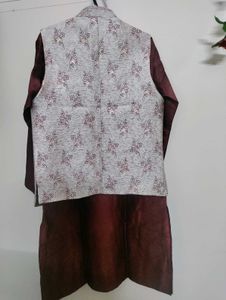 New Maroon Sherwani Set With Koti