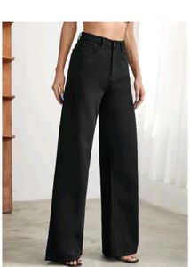 Wide Leg Black Jeans