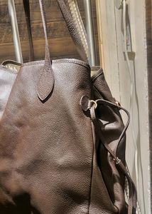Premium Leather Brown Tote Bag