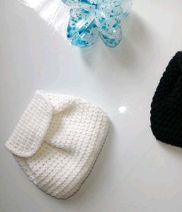Handmade Crochet Mini Pouch | Black &amp; White |