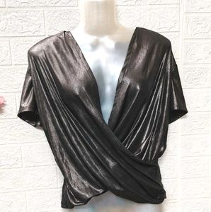 Size M/L 🎁Buy 2 Get 1 Free 🎁 Shimmery Wrap Top