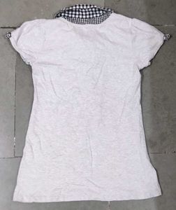 Patchwork Top: Gingham And Solid Pattern