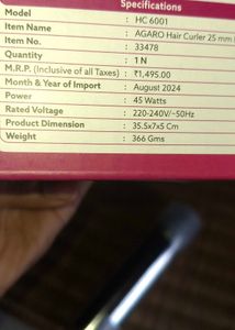 Agaro Hair Curling Iron &amp; Bblunt Hold Spray