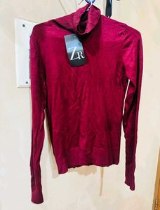 Burgundy Turtleneck Sweater