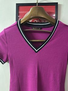 Chic Purple Bodycon Mini Dress