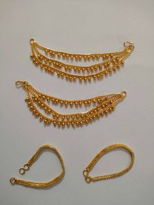 Golden Ear Chain 2set