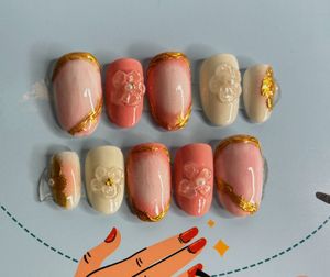 3D Pink Press-On Nail Set