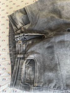 Black Grey Denim Jeans