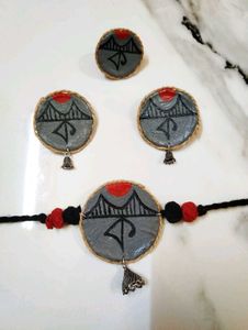 Handmade Fabric Choker Set