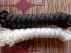 White And Black Duppata Available