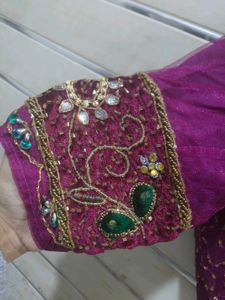 Purple Embellished Blouse