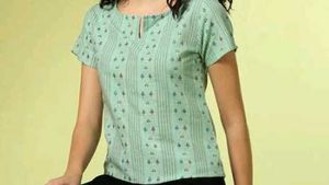 Cute Green Printed Top