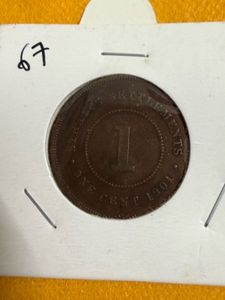 Strait Settlement 1 Cent 1901 Rare