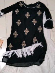 Embroidered Black Tunic