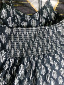 Short Kurti | Black Kurta Single Strap New