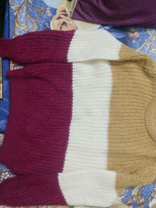 Color Block Knit Sweater
