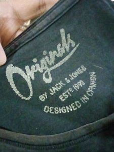 M Size our L Black Normal Tshirt for Teena