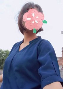 Blue V-Neck Top
