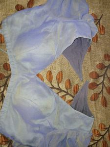 Blue Blouse with Open Back