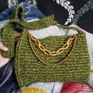 Crochet Chained Sling Bag- Handmade 🧶