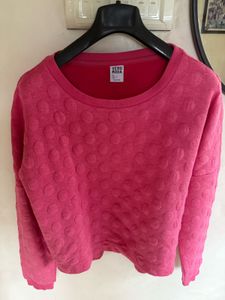 🛍️ Hot Pink Textured Knit Top by Vero Moda - Size