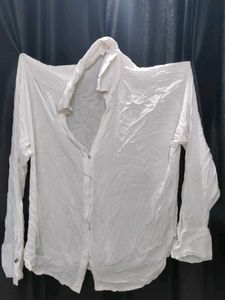 White Oversized Button-Down Shirt