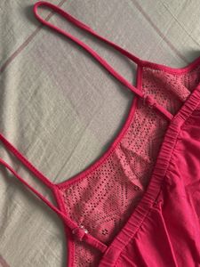 Pink Embroidered Jumpsuit
