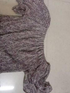 Patterned Off-Shoulder Dress